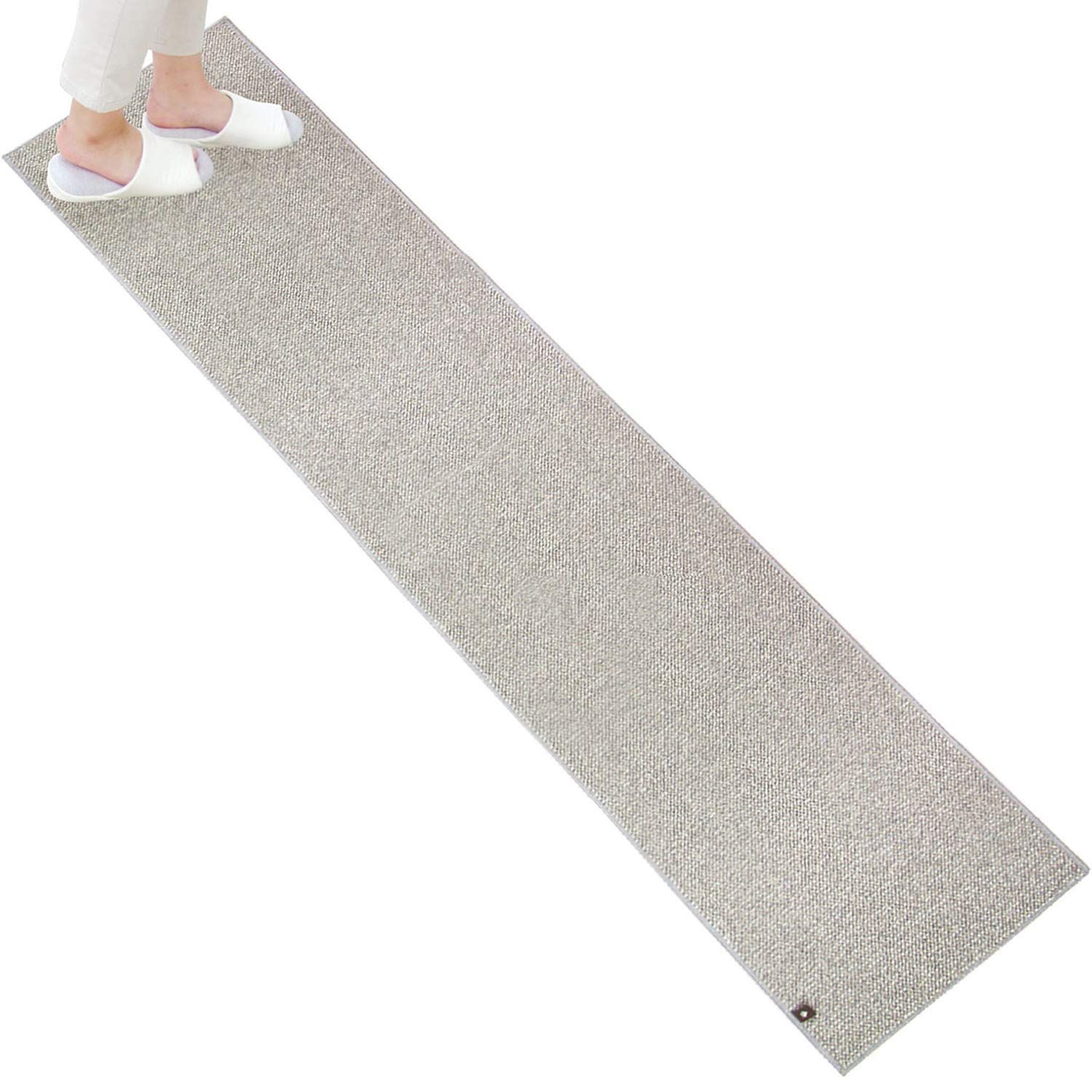 北欧 洗える グレー 約45 cm×250 cm キッチンマット プリスベイス base PLYS オカ OKA