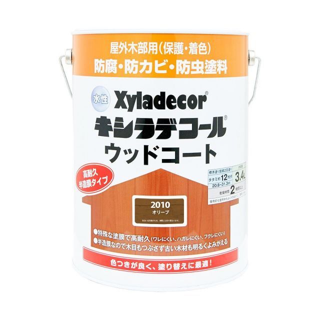カンペハピオ水性キシラデコールウッドコートオリーブ3.4L