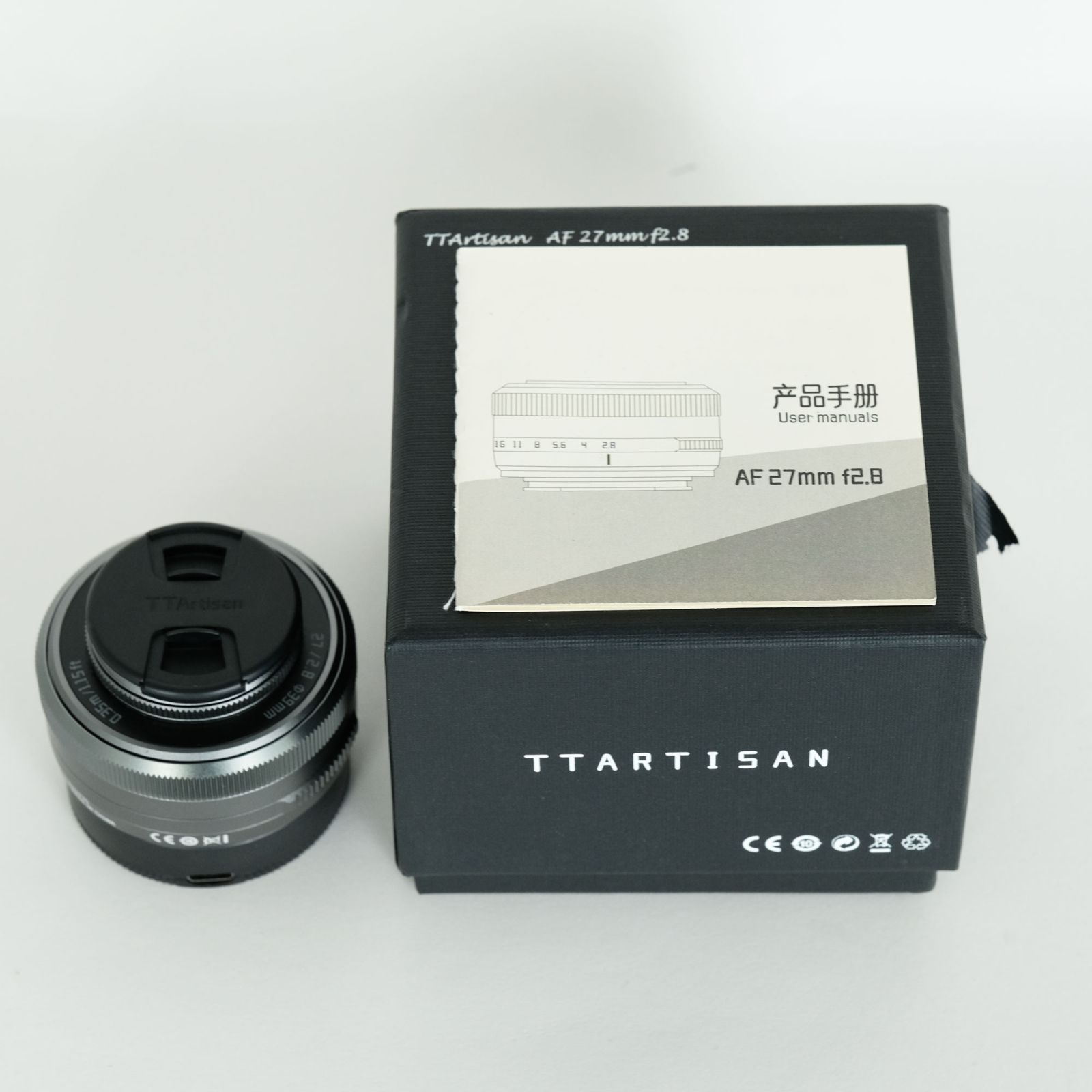 極美品] TTArtisan AF 27mm f/2.8 [フジフイルムX用] [チタンブラック 