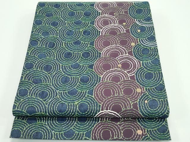 平和屋着物 上 西陣 とみや織物謹製 とみや帯 両面 六通柄袋帯 紹巴綴 刺繍 輪がいっぱい CZAA3908s5