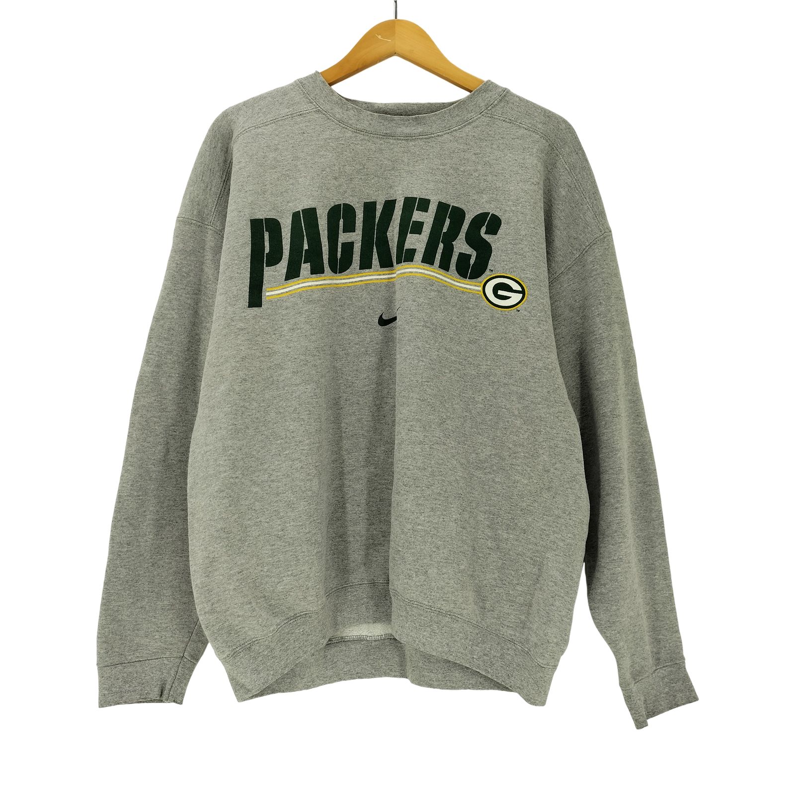 【NIKE 白タグ】90’s ロゴプリント スウェット グレー 古着6AS1 NIKE ナイキ Tシャツ センターロゴ 刺繍ロゴ USA製 90s 白タグ