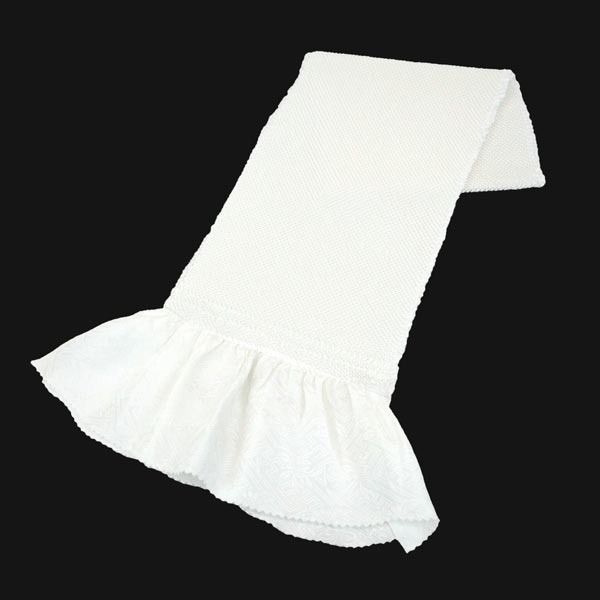 振袖用 正絹 総しぼり 帯揚げ ホワイト ブラック系 白色 oa-003 絹100％ シルク 白 ホワイト 真っ白 総絞り しぼり 絞り 振袖 成人式 京都うさぎ堂 USTAUSTRALIA_COM_AU