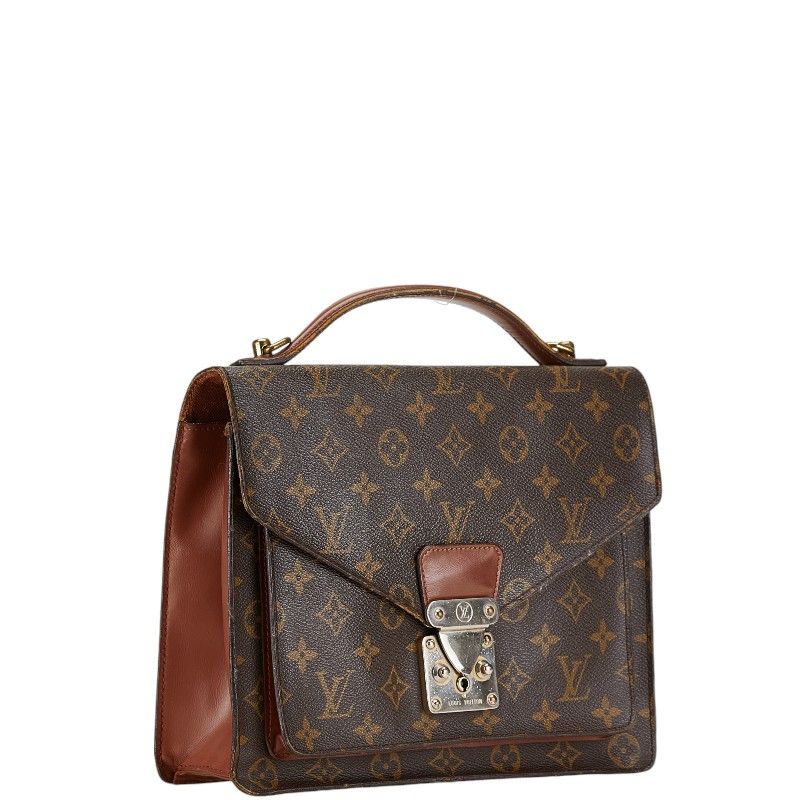 ルイ ヴィトン モノグラム モンソー ハンドバッグ ショルダーバッグ 2WAY M51185 ブラウン PVC レザー レディース LOUIS  VUITTON【1-0168627】 - メルカリ