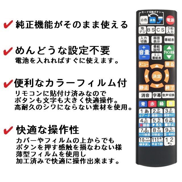 代替リモコン51a】防水カバー付 SQ-TV 互換 送料無料 (ZM-4003SR ZM