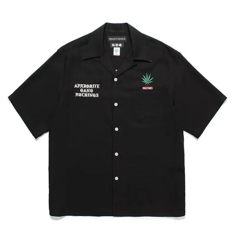 即完売！◇24SS ×舐達麻 ×HIGH TIMES◇ オープンカラー 半袖シャツ(50S 