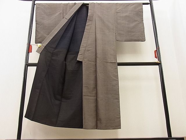 平和屋着物□上質な紬 流水草花文 正絹 逸品 AAAZ3506mf