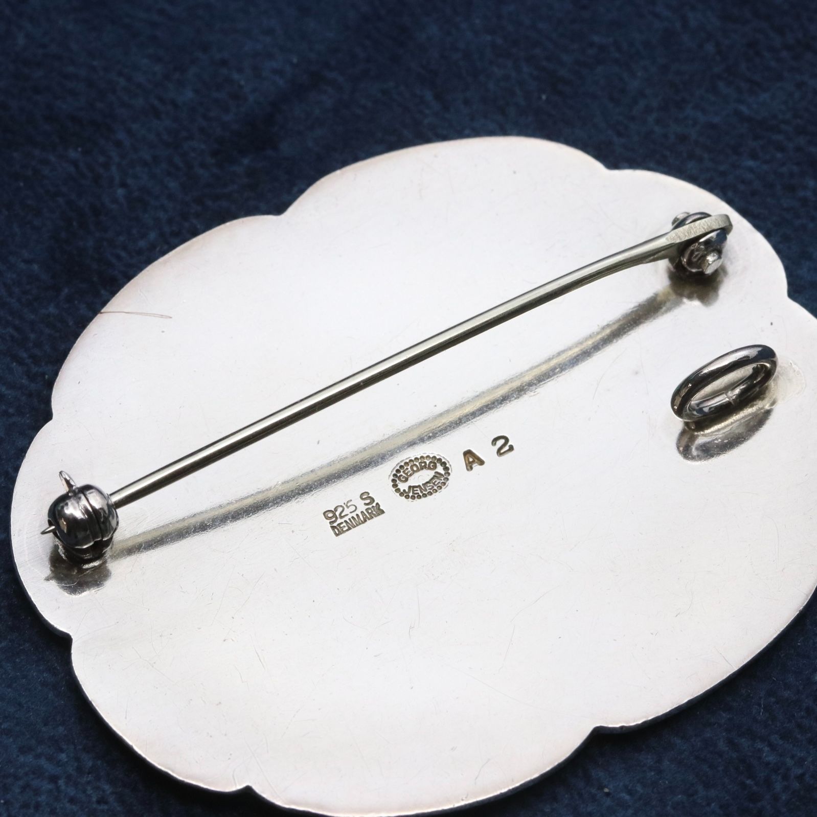 ジョージ ジェンセン　シルバー925　ブローチ ジョージジェンセン シルバー925 フラワー A2 雲 Georg Jensen