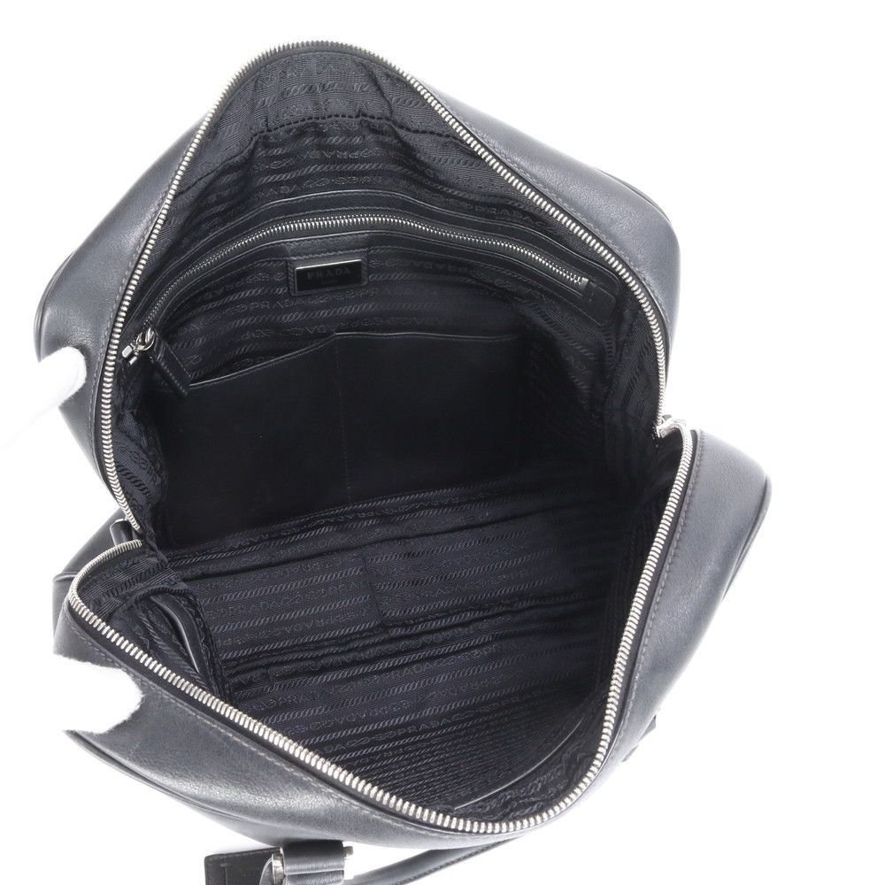 ✨美品✨プラダ ビジネスバッグ 三角ロゴ 南京錠 A4可能 ナイロン レザー 黒 PRADA 極 美品 希少品 プラダ 三角ロゴ 金具 サフィアーノ