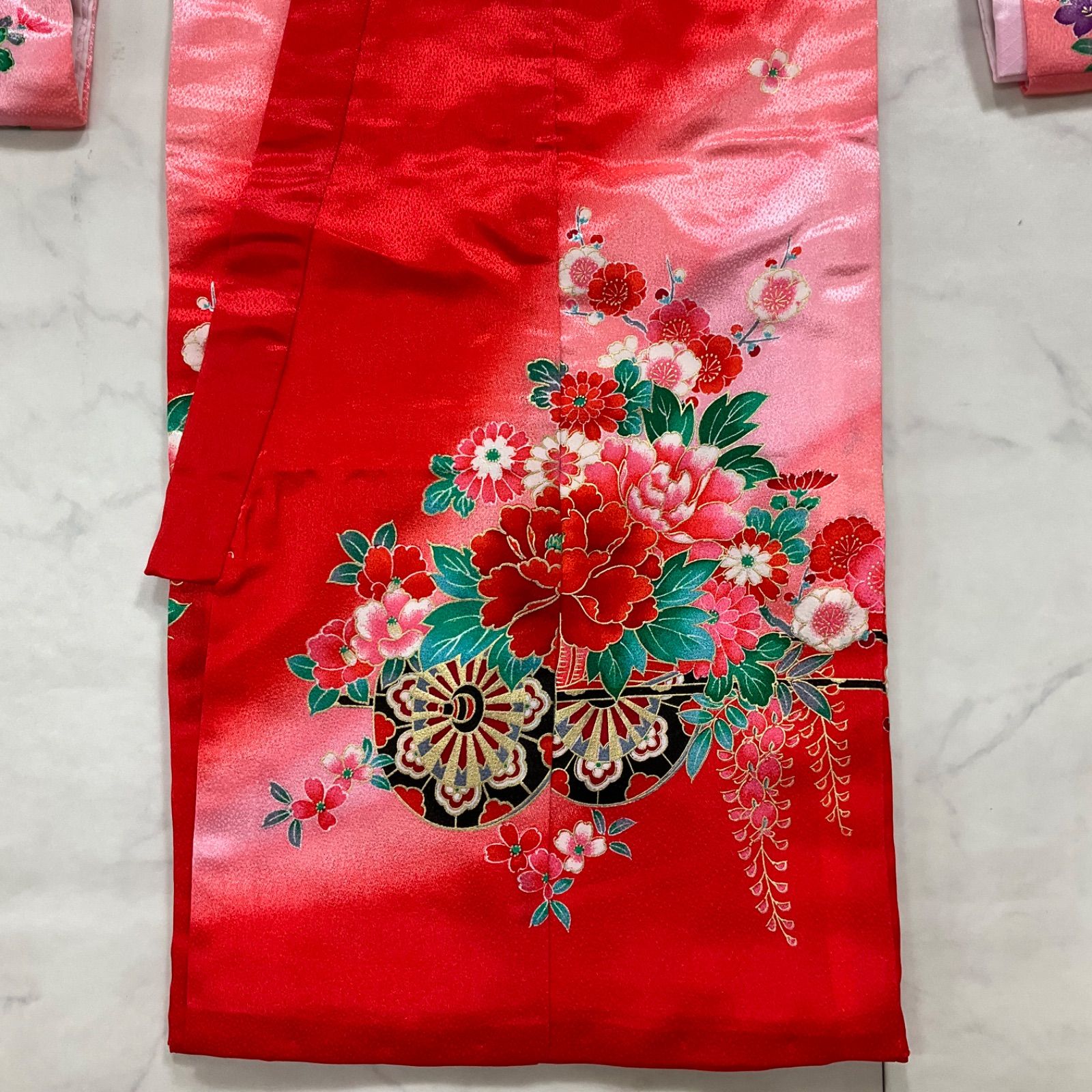 ◇kimono+one◇美品◇産着◇お宮参り◇子供着物◇正絹◇七五三◇女の子 