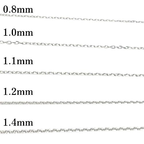 新品 プラチナ アズキ 50cm 幅1.2mm スライド式 Pt850 チェーン