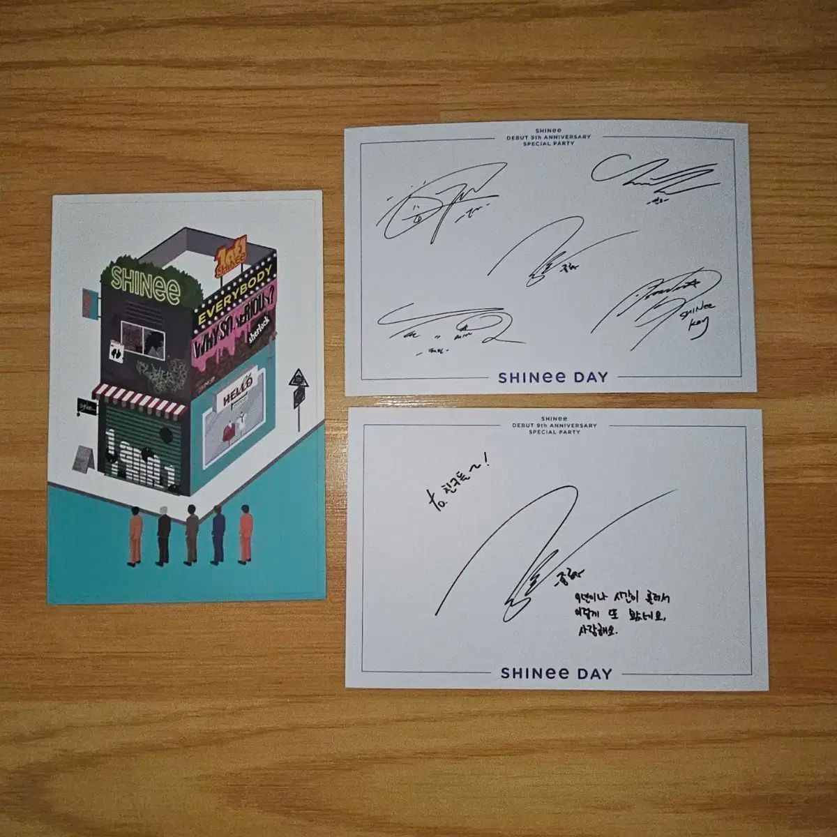 SHINee ジョンヒョン 直筆サイン ポストカード 1