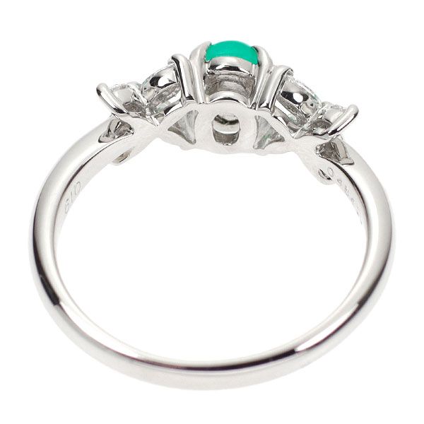 Pt900 エメラルドキャッツアイ ダイヤモンド リング 0.454ct Pt900 エメラルドキャッツアイ ダイヤモンド リング 0.454ct