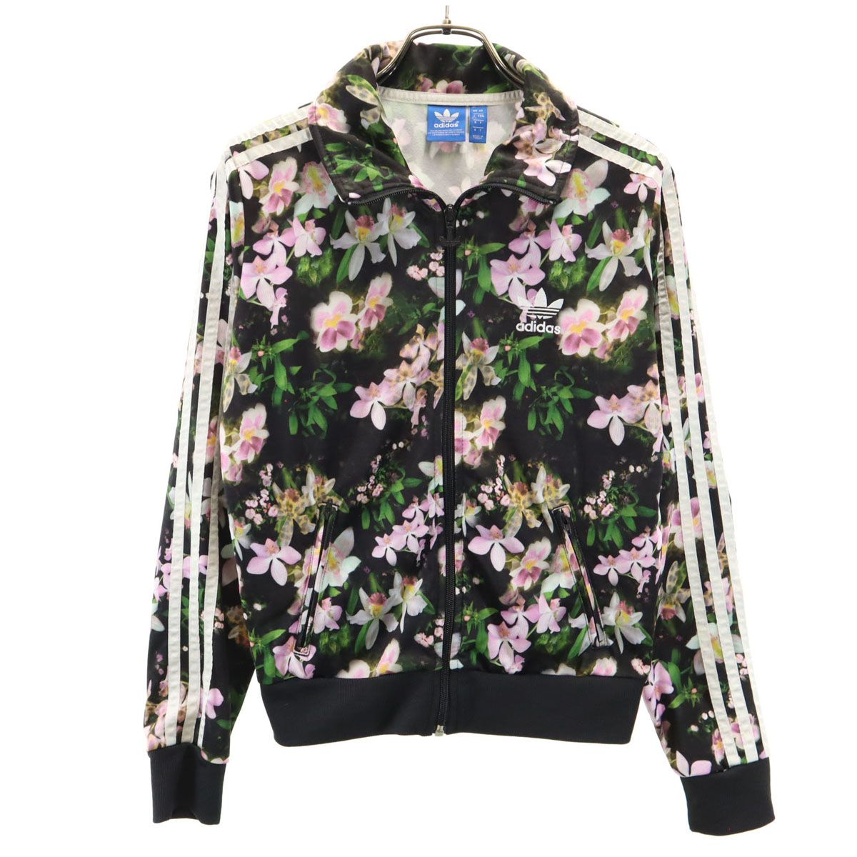 1017 adidas レディース トラックジャケット 総柄 花柄 トレフォイル adidas Originals アディダスオリジナルス トレフォイルロゴ 花