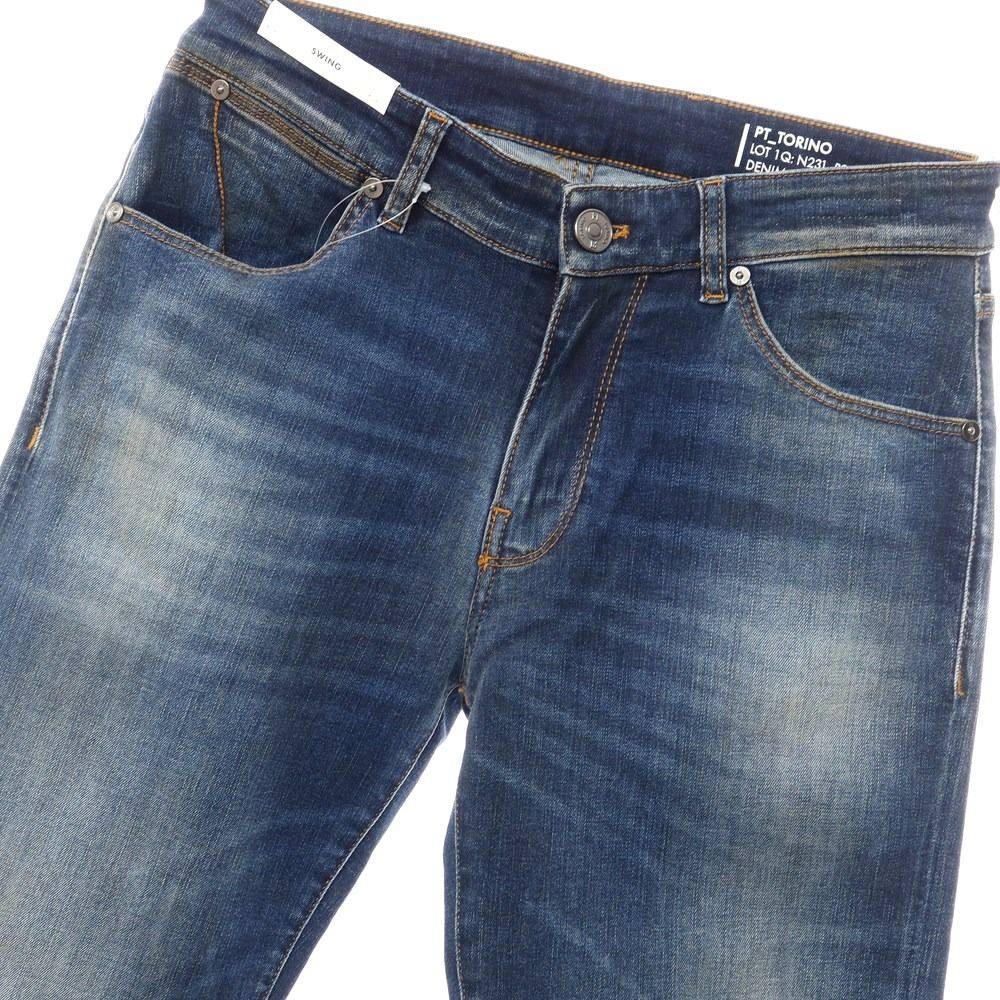 【新品】ピーティートリノ デニム PT TORINO DENIM SWING 加工 ストレッチデニムパンツ ジーンズ ネイビー【サイズ30】【メンズ】