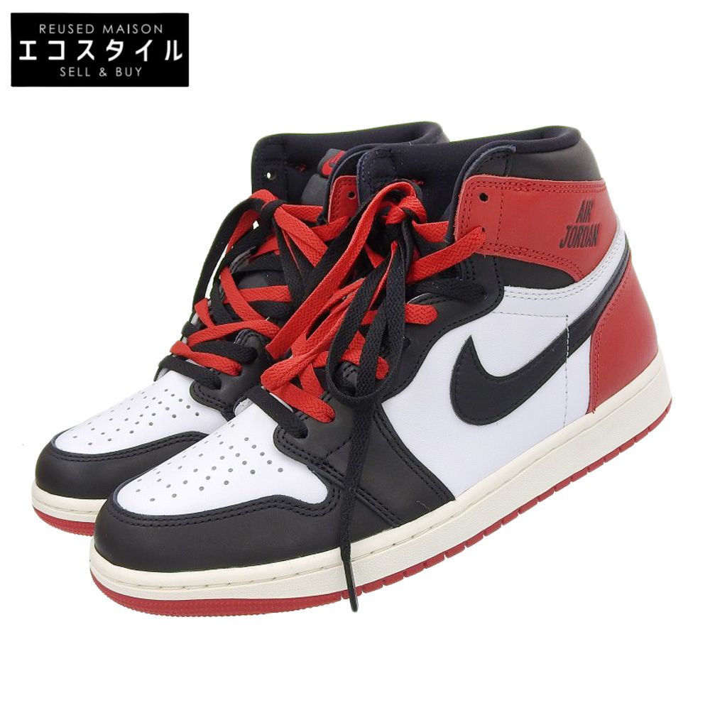 NIKE ナイキ エアジョーダン1 レトロ ハイ OG ブラックトゥリイマジンド シューズ メンズ ホワイト ブラック DZ5485-106 27.5