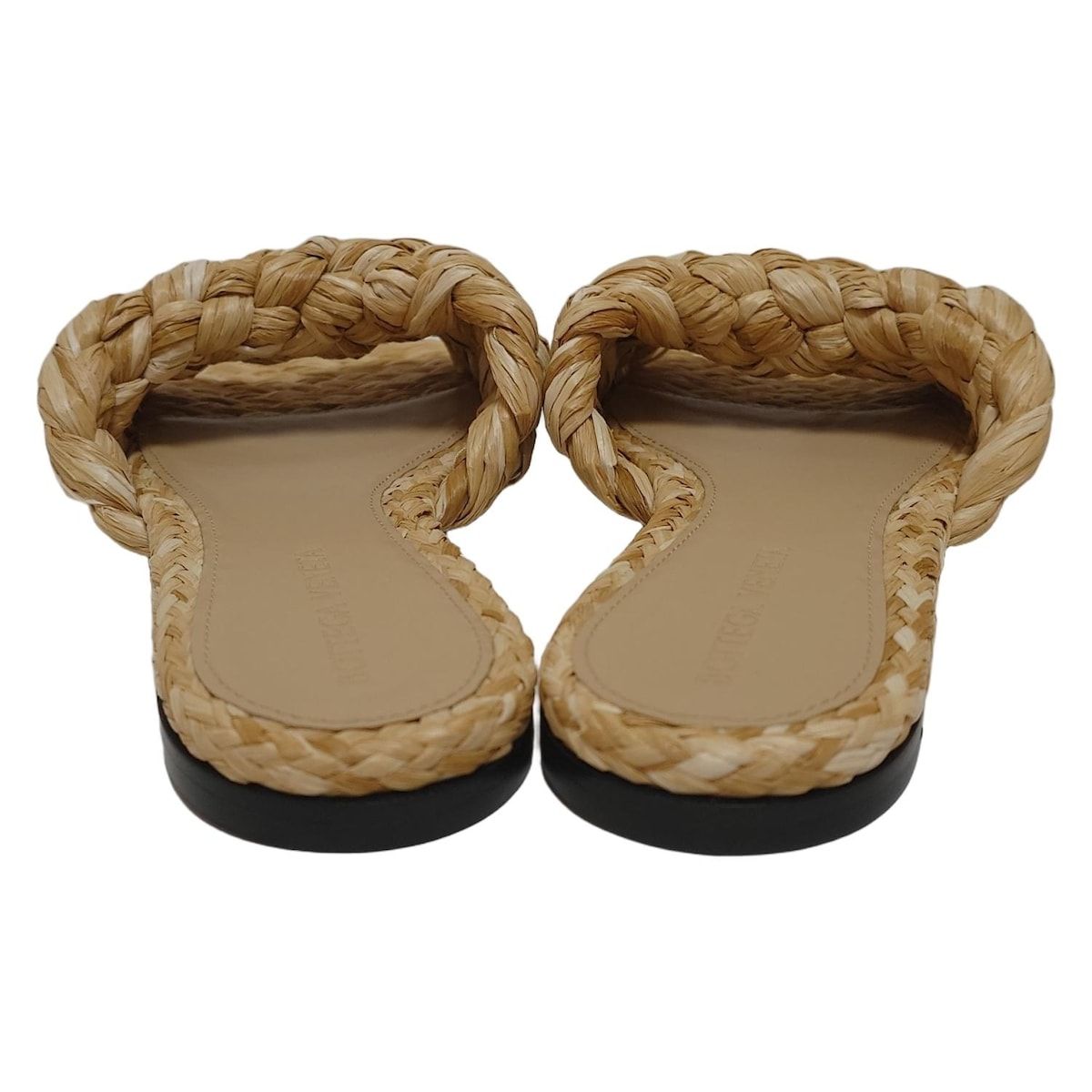 ボッテガヴェネタ　ベージュ 編み込みデザイン ミュール BOTTEGA VENETA(ボッテガヴェネタ) ミュール 36 1/2 レディース