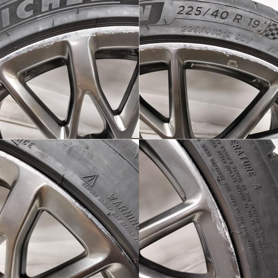 ◆配送先指定アリ◆ ＜高級・希少！ ノーマル X ホイール 1本＞ 225/40R19 ミシュラン '22年 19x8J レクサス IS-F 後期 純正 5H -114.3 RV749    中古