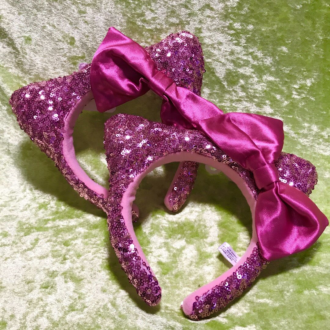 USJ限定 キティ スパンコールカチューシャ 2点セット(ピンク2点)