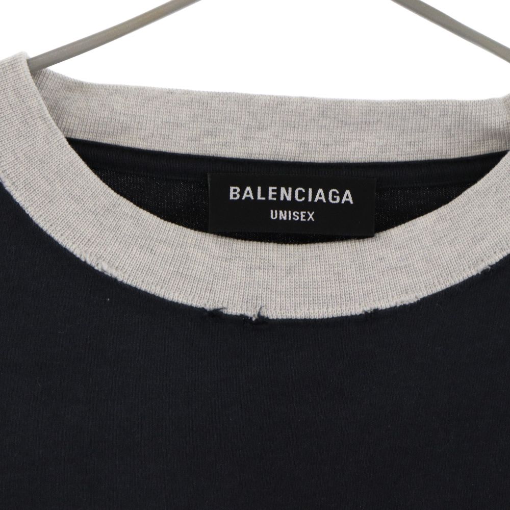 BALENCIAGA (バレンシアガ) 22SS Unity 3/4 Sleeves tee ロゴ刺繍 長袖 