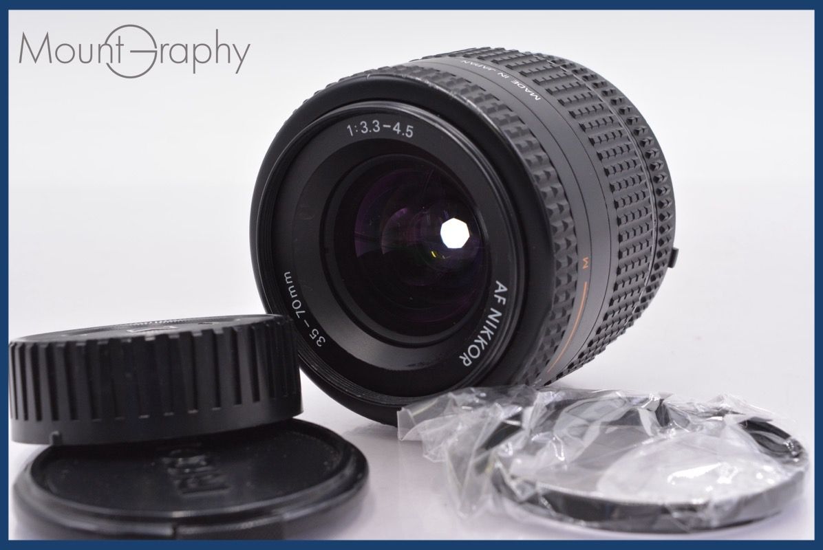 上 ニコン Nikon AF NIKKOR 35-70mm F3.3-4.5 前後キャップ-レンズフィルター付 完動 同梱可 am225