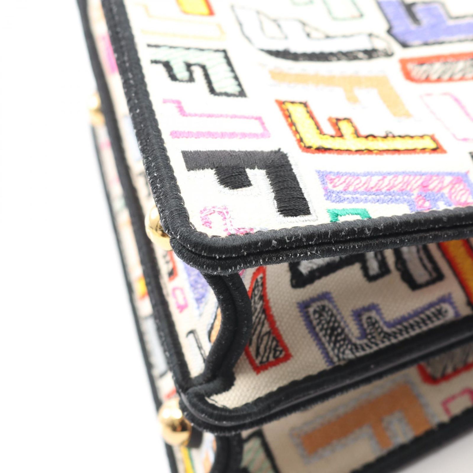 フェンディ FENDI ハンドバッグ ピーカブー ISeeU ホワイト マルチ キャンバス レザー ピーカブー ISeeU プチ レディース Used A DECORATOM_COM_BR