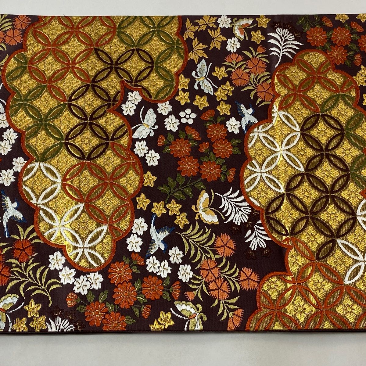 唐織袋帯　蘇芳色地　桐に虫籠　逸品 Prices down2唐織袋帯 「生成り色地 菊唐草」 錦工芸謹製 六通柄