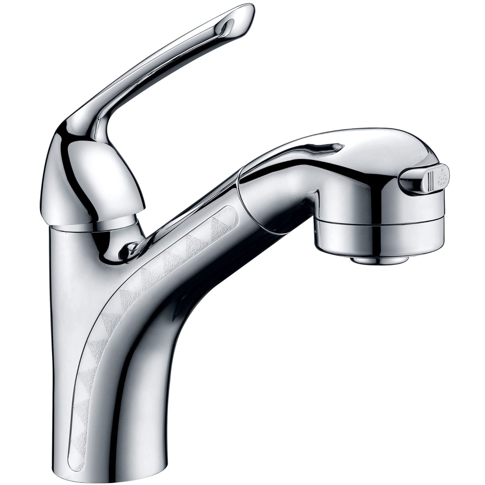 Color サテンメッキ UMANYI 洗面混合水栓 洗面台蛇口 シングルレバー混合栓 洗面用蛇口 シャワー水栓 ワンホール混合栓 シャワーホース引き出し式 整流 シャワー切り替え KFPOY009X