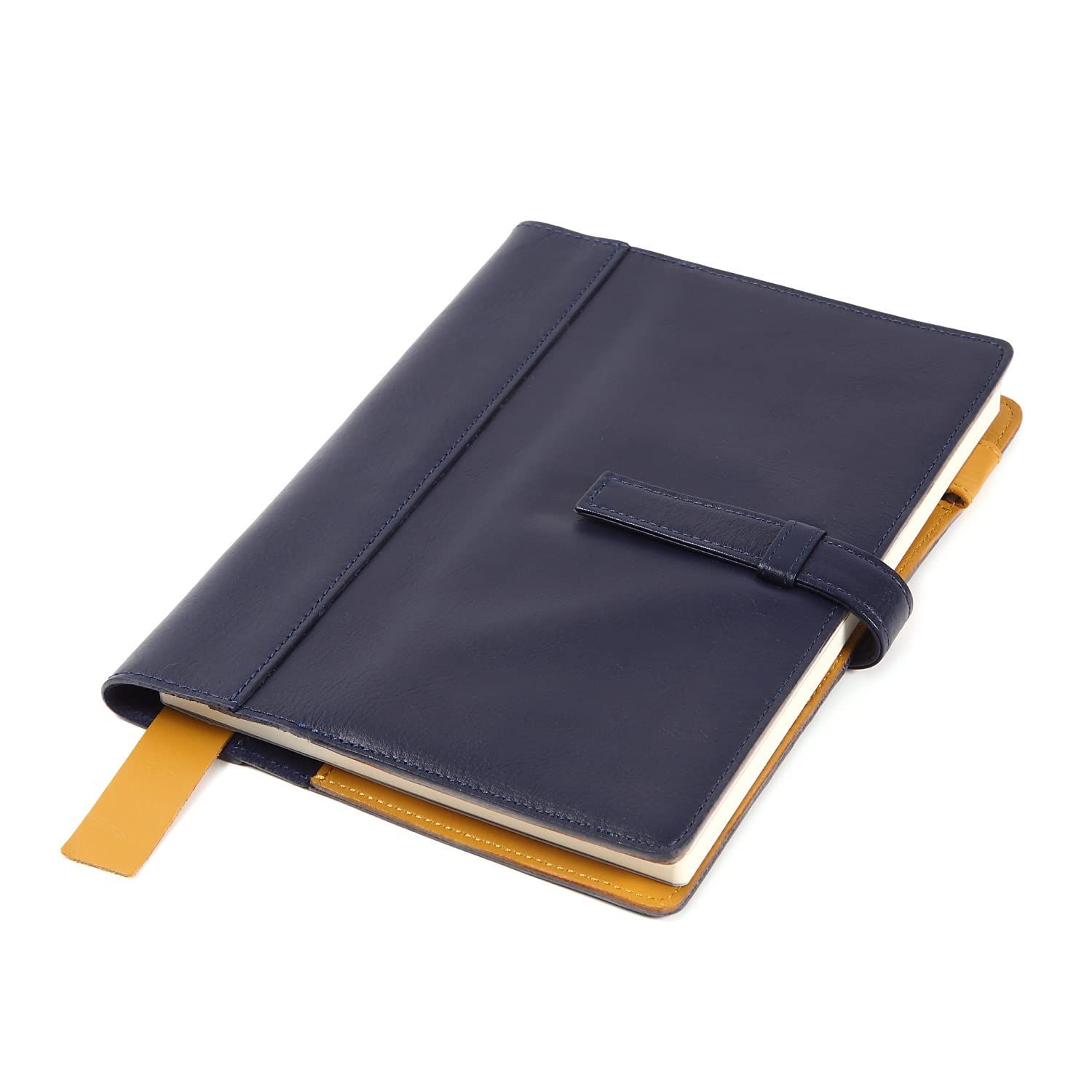 ネイビー Lightex ノートカバー A ほぼ日対応 カズン対応 本革 バイ 牛本革 手帳カバー cv monoleather