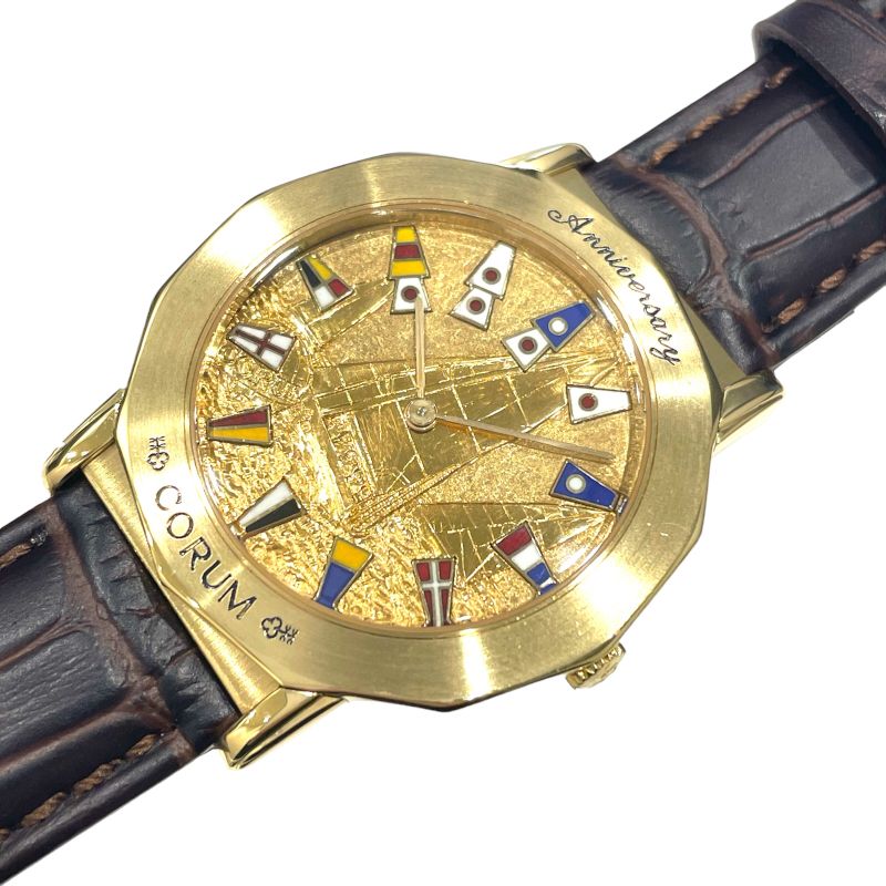 コルム CORUM アドラミルズカップ 55.730.56 シャンパンゴールド K18YG/社外ベルト メンズ 腕時計