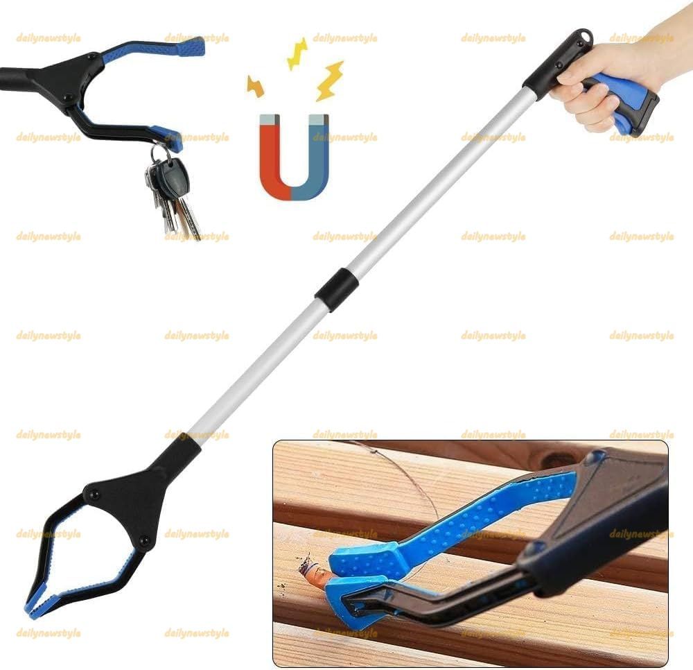 人気推薦◆マジックハンド お助けハンド マジックリーチャー 82cm 360度回転 万能ロングハンド ゴミ拾いトング ゴミ拾い つかみ棒 ゴミクリップ アルミ+ABS 折り畳み式 軽量 使いやすい 妊婦 高齢者と子供 腕の補助 ゴミばさみ マグネット
