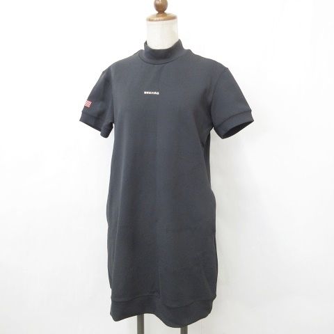 BRIEFING - coco 中古 ブリーフィング BRIEFING レディース ワンピース S 黒 ブラック 半袖 ハイネック サイドロゴ BRIEFING - coco 中古 ブリーフィング BRIEFING レディース