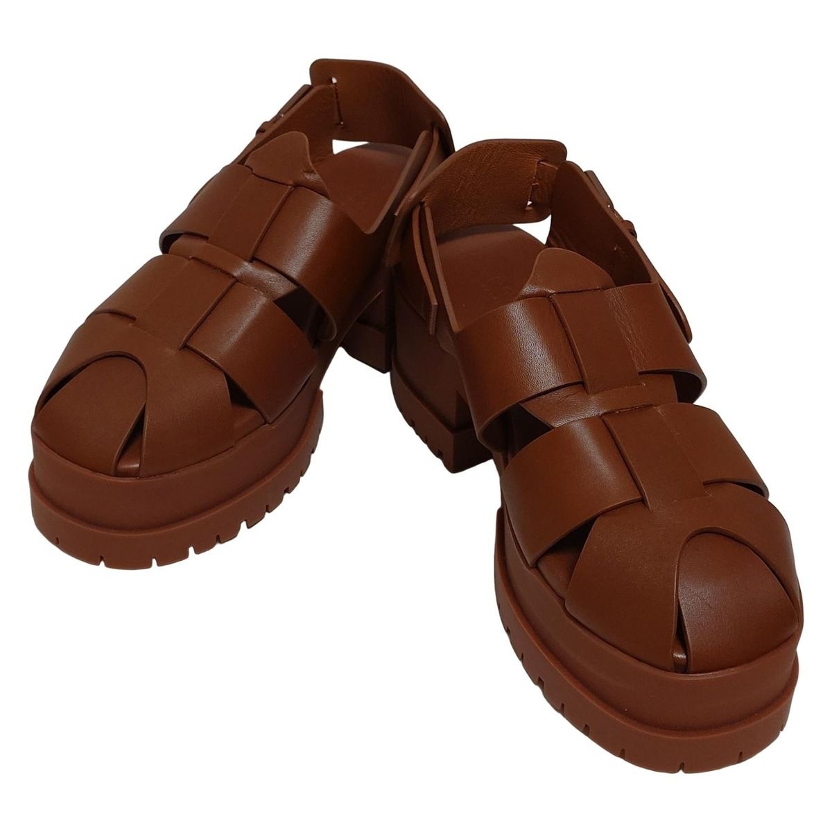 CLERGERIE クレジュリー サンダル レディース - ブラウン レザー