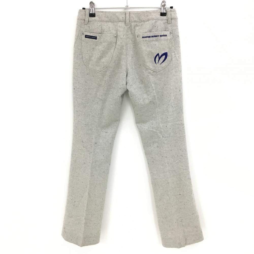マスターバニー パンツ 杢ライトグレー ウール混 蓄熱裏地 レディース