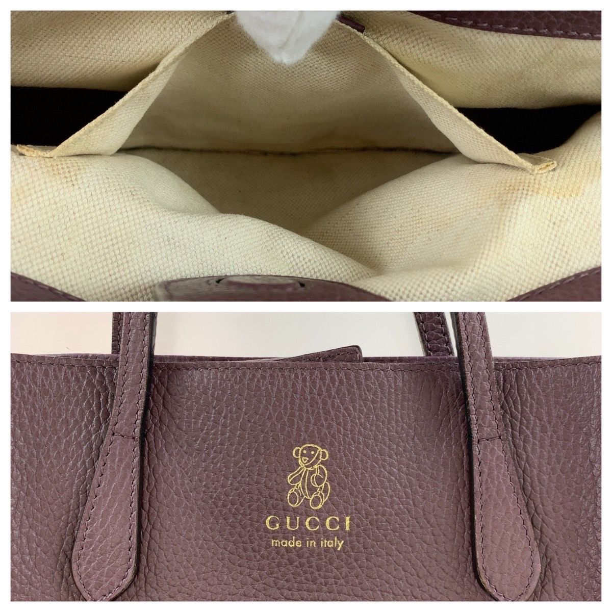 GUCCI グッチ チルドレンズ スウィング テディーベア レザー