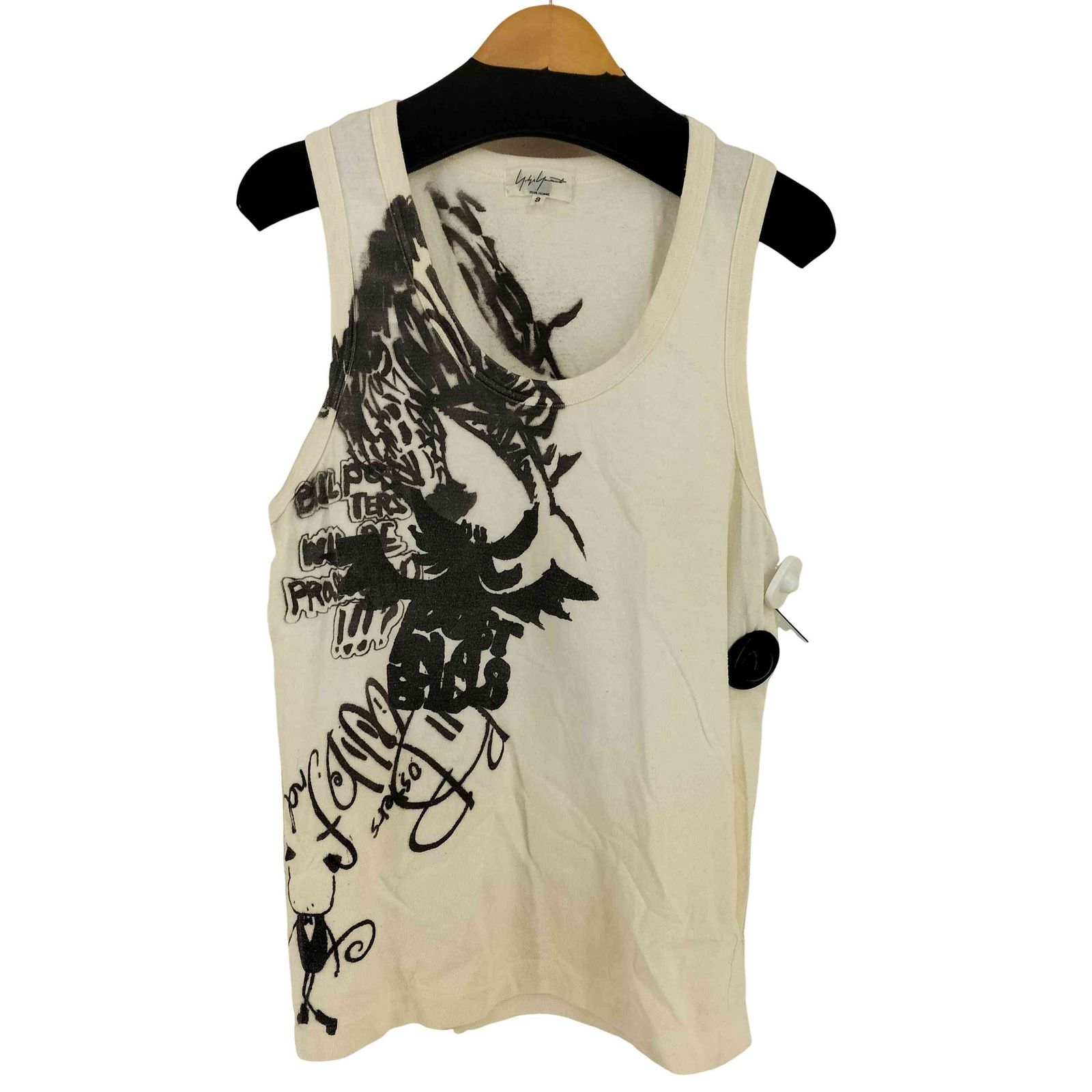 ヨウジヤマモト　プールオム　タンクトップ Yohji Yamamoto ヨウジヤマモト POUR HOMME プールオム 80~90s