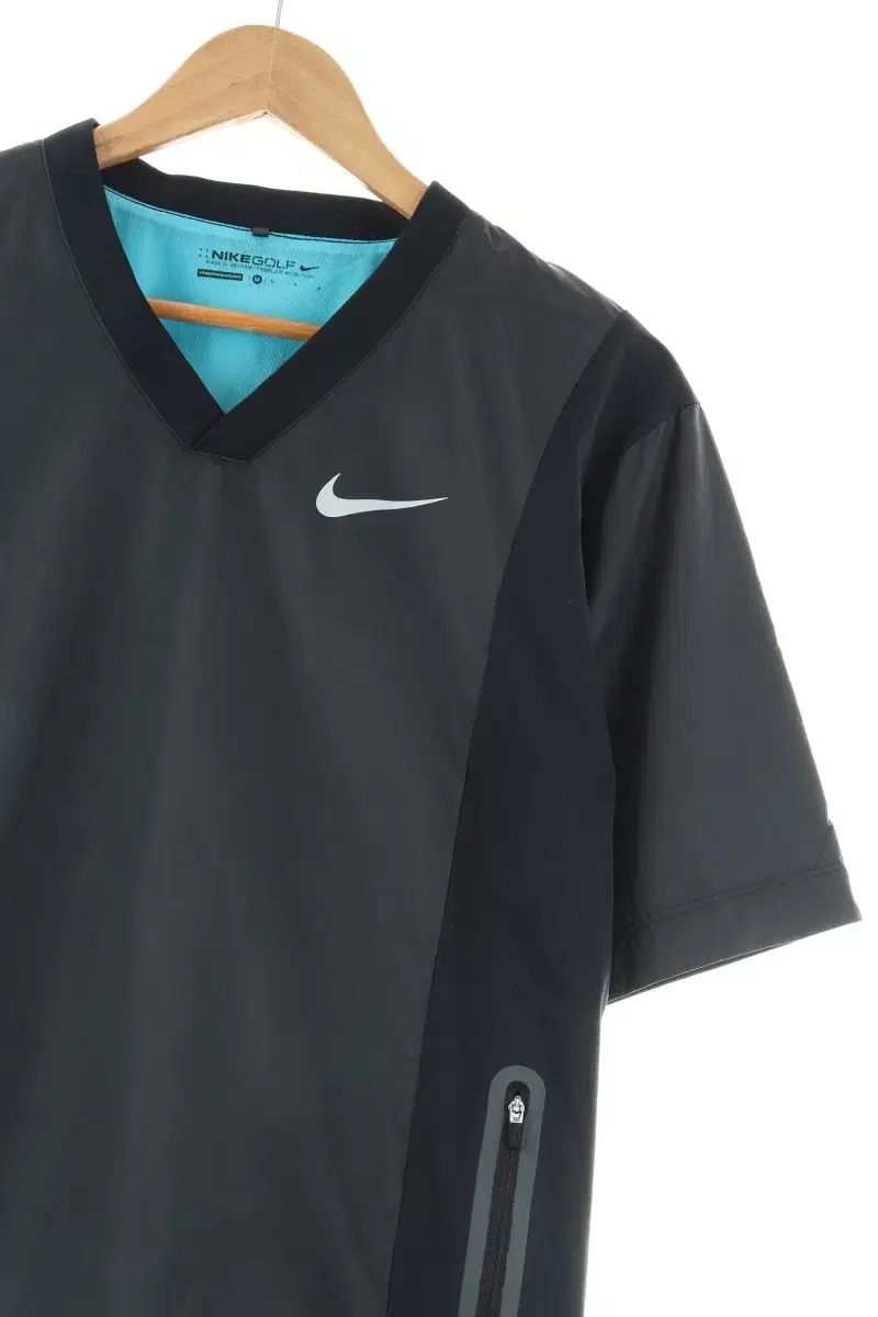 （ M ） Nike(ナイキ） ジップアップ ウインドブレーカー ジャンパージャケット 黒 半袖 ウィンアップ- F7C5