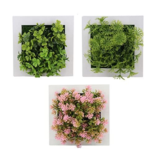 3 East Leaf ウォールグリーン フェイクグリーン 壁掛け フェイク 観葉植物 セット 多肉 ディスプレイ インテリア 装飾 造花 (3)