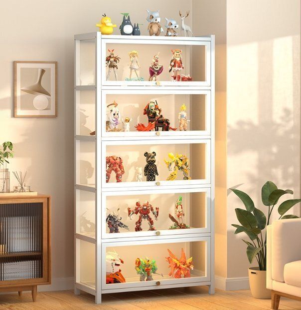 フィギュアショーケースブラインドケースレゴブロック収納ケース防塵非ガラスケース本箱インテリアクリアショーケース