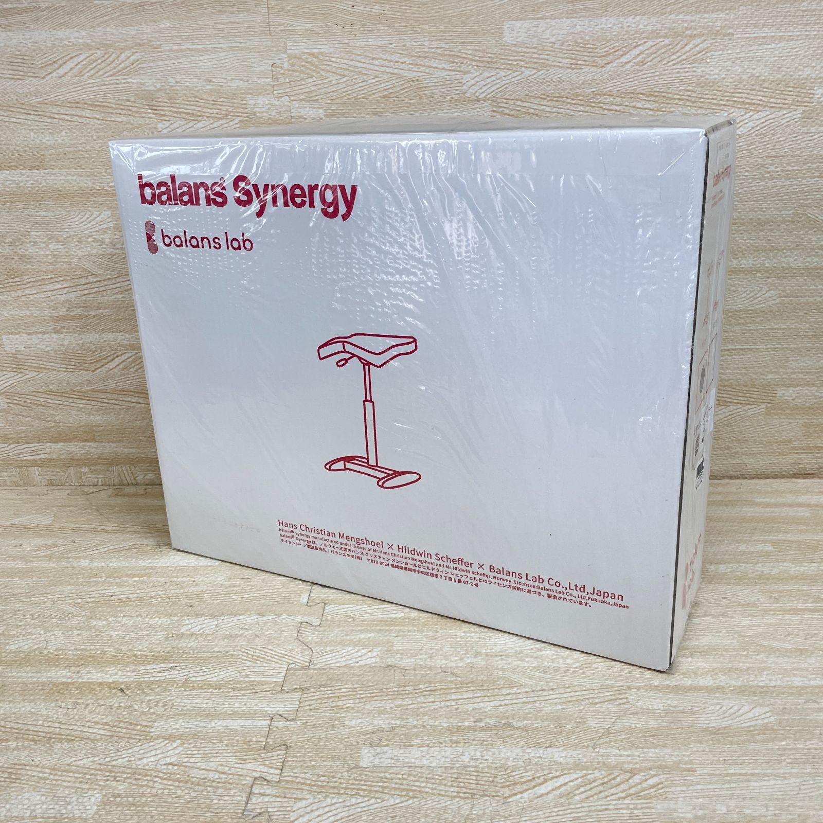 balans Synergy balans lab バランスチェア ラウンドシート 織柄ブルー 箱破れ有り NO.Y4067
