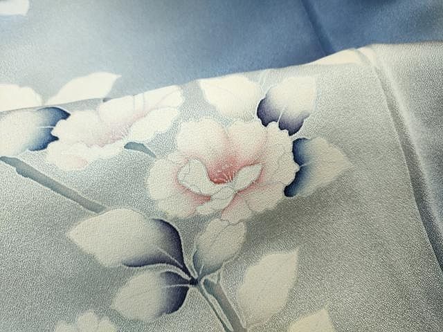 平和屋着物○訪問着 友禅 枝花文 暈し染め 正絹 逸品 AAAW9298zg