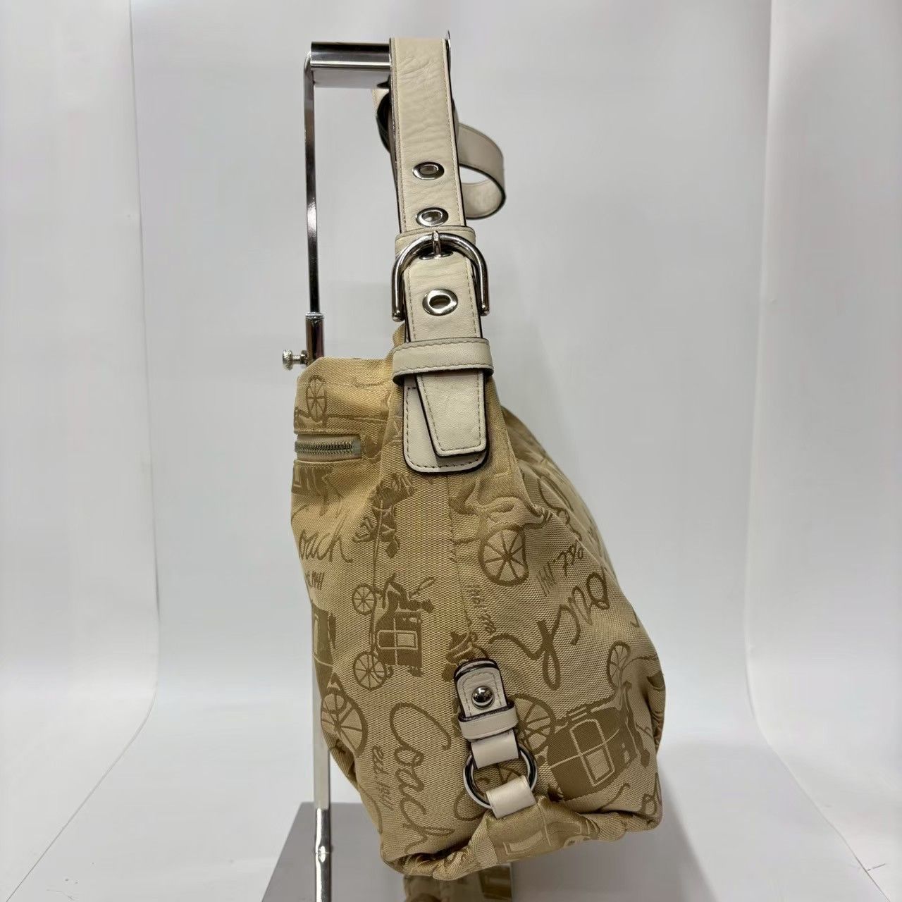 ☆M4 COACH コーチ F15070 ショルダーバッグ キャンバス ホースアンド 