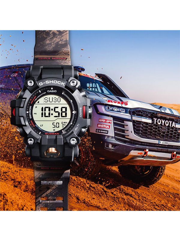 【在庫処分】G-SHOCK Gショック 時計 腕時計 カシオ 防水 TEAM LAND CRUISER TOYOTA AUTO BODY MASTER OF G - LAND MUDMAN ランクル ランドクルーザー トヨタ GW-9500TLC-1JR