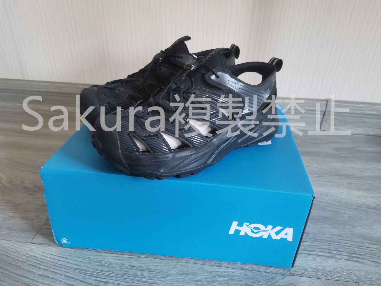 【新品】HOKA ONE ONE ホカオネオネ HOPARA ホパラ ブラック サンダル メンズ アウトドア レジャー