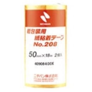 業務用100セット) ニチバン 紙粘着テープ 20850 50mm×18m 2巻 ×100