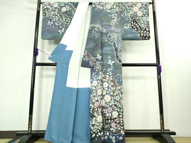 平和屋本店□極上 越後十日町の一流染匠 桐屋・翠山工房 訪問着 辻が花