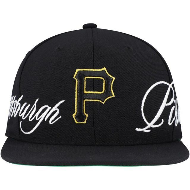 【送料無料】 ミッチェル&ネス メンズ 帽子 アクセサリー Men's Mitchell & Ness Black Pittsburgh Pirates Just Don x MLB Lux Script Snapback Hat Pir Black