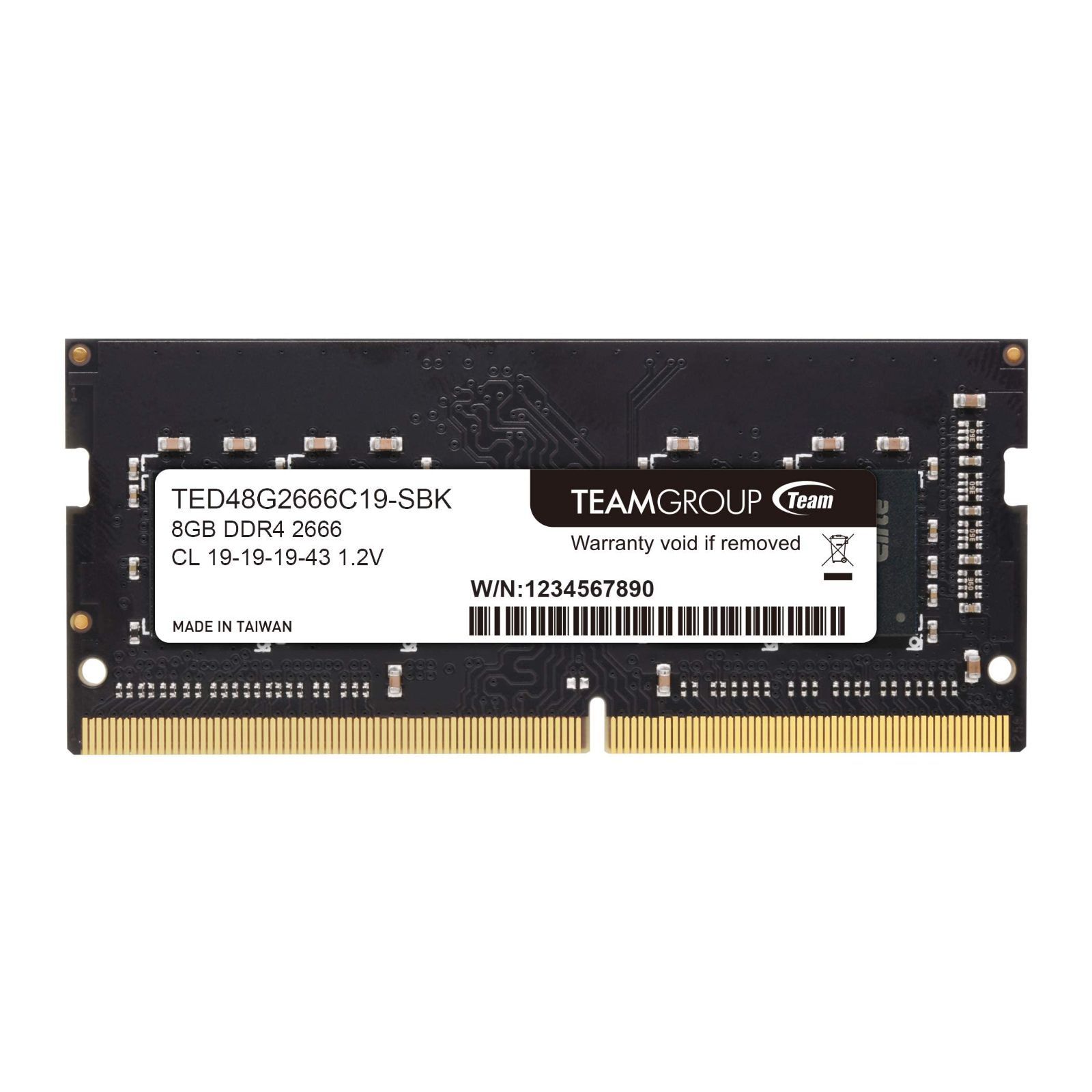 【在庫処分】Team ノートPC用メモリ SO-DIMM DDR4 2666MHz PC4-21300 8GB 日本国内無期限正規