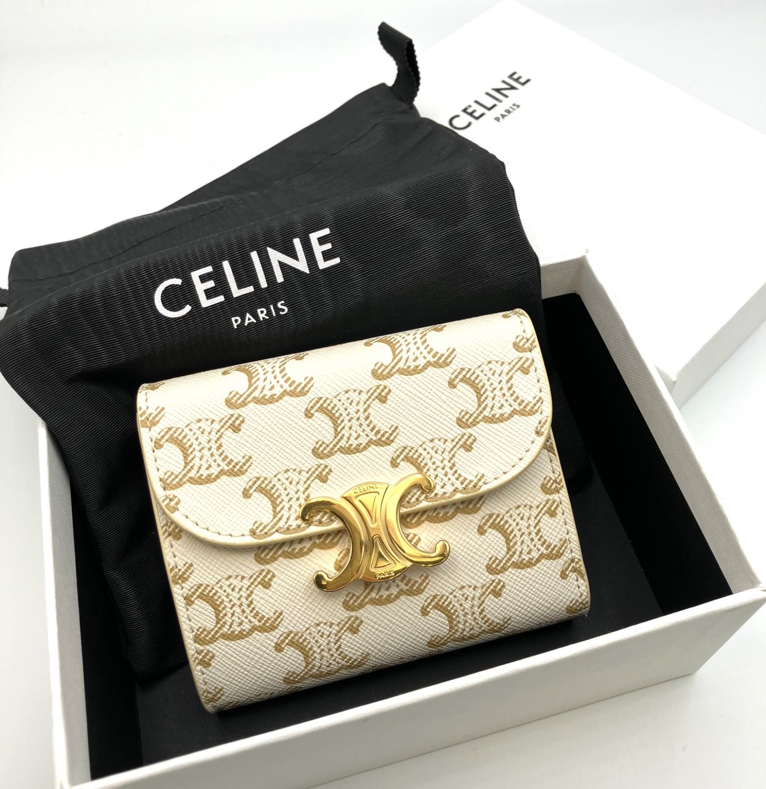鑑定済み】正規品 未使用品 セリーヌ CELINE スモールウォレット 