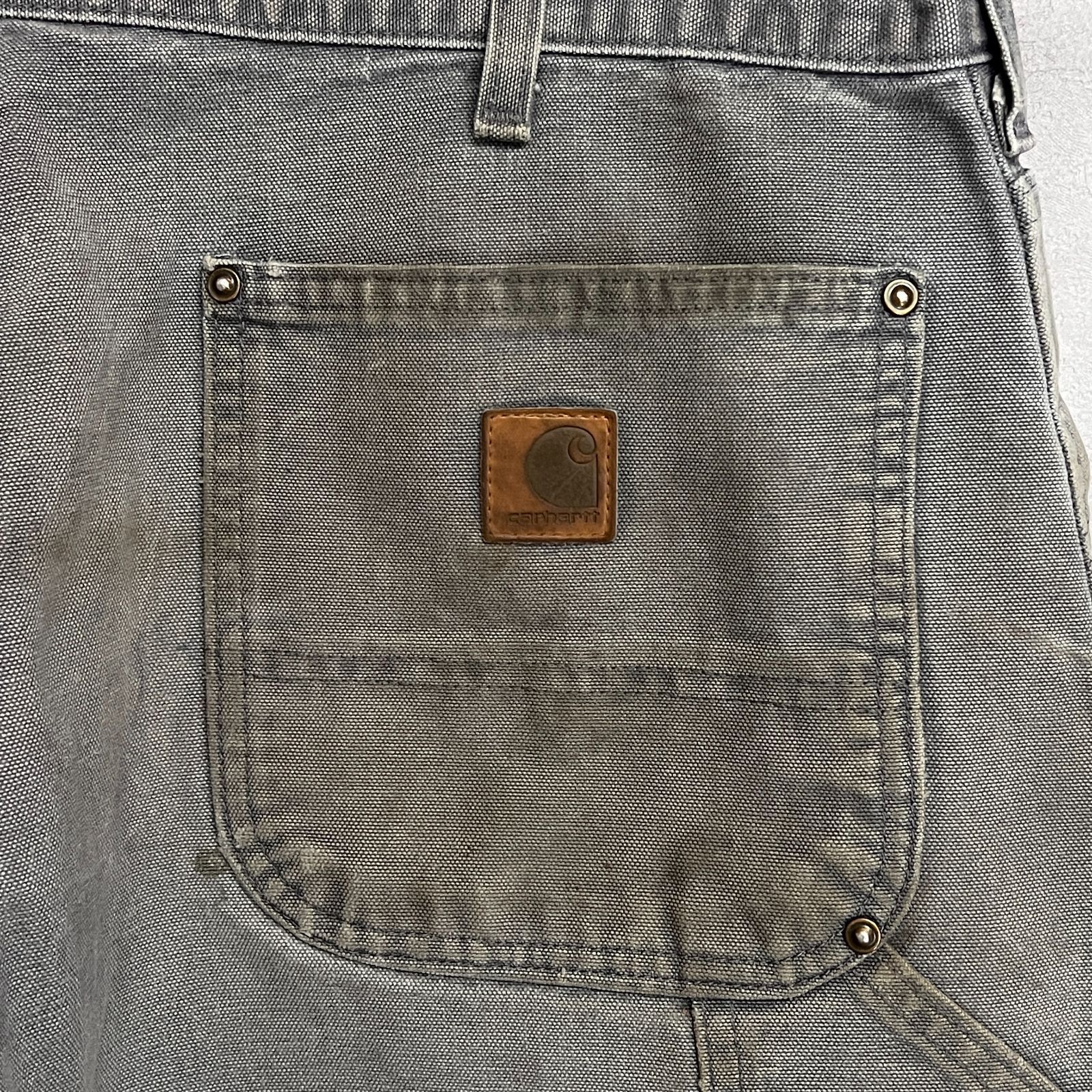 Carhartt ダブルニー　usa製　90s チャコールグレー　美品 carhartt ダブルニー グレー サイズ36×32 - メルカリ