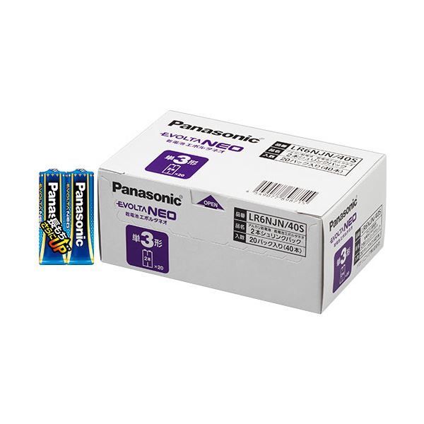 アルカリ乾電池 エボルタNEO単3形40本